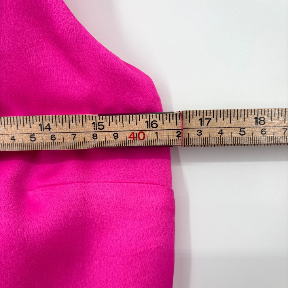 NWT Nicole Miller Hot Pink One Shoulder Bow Mini Dress Sz‎ 2 Cocktail Prom Hoco - Picture 11 of 12